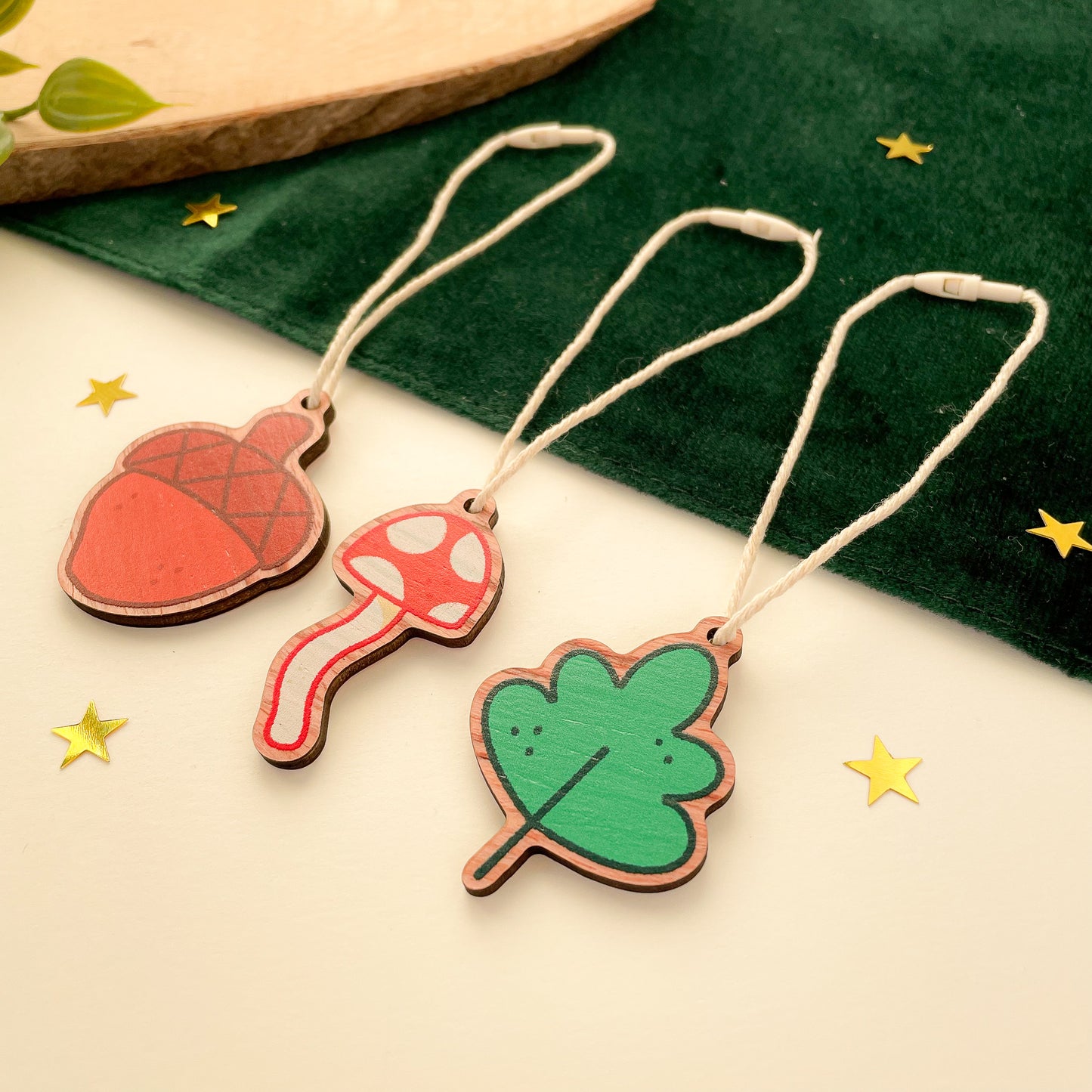 Forest Things - Wooden Decoration Set (3 pcs)