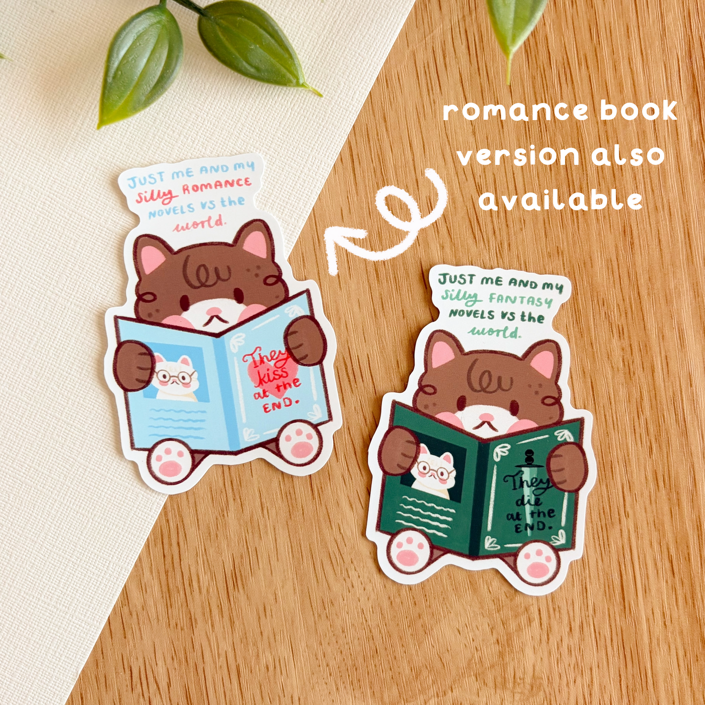 Just Me and My Silly Fantasy Novels - Matte Vinyl Sticker