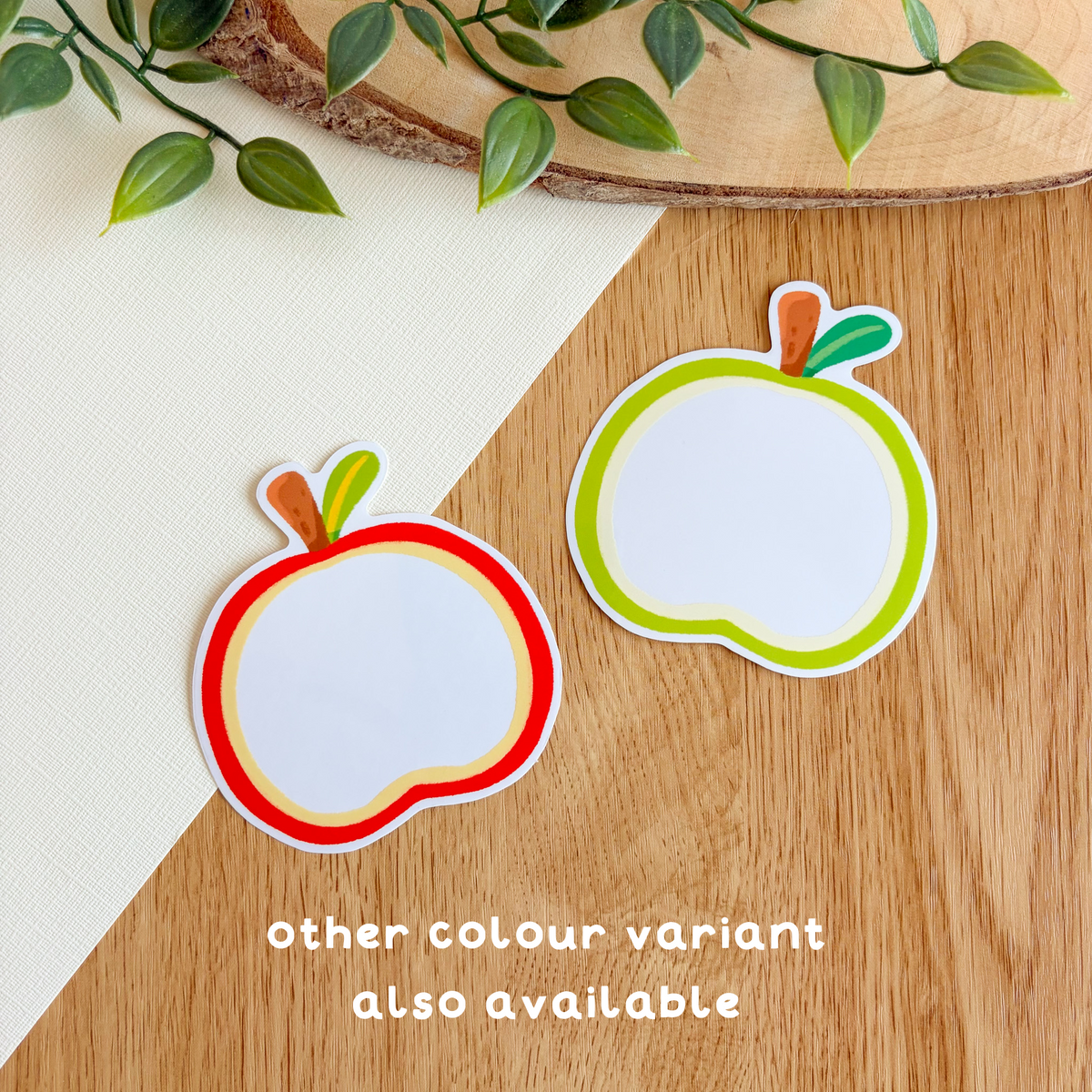 Green Apple Frame - Clear Vinyl Sticker