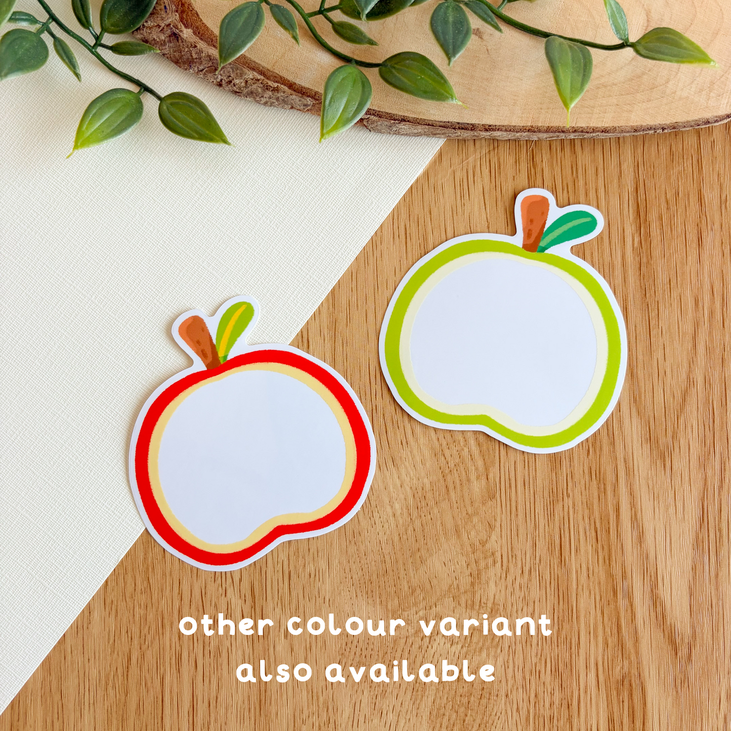 Red Apple Frame - Clear Vinyl Sticker