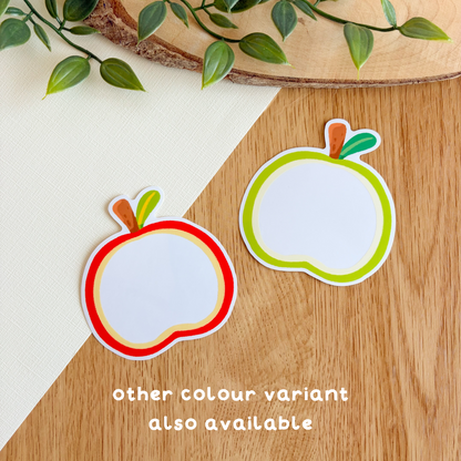 Red Apple Frame - Clear Vinyl Sticker