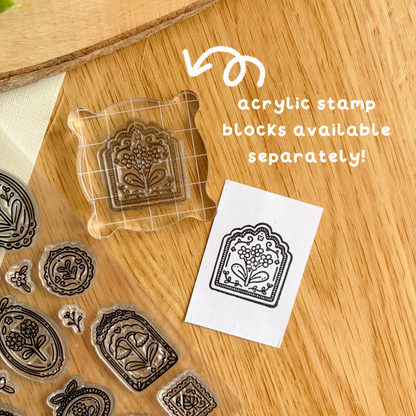 Floral Frames - Clear Acrylic Stamp Set