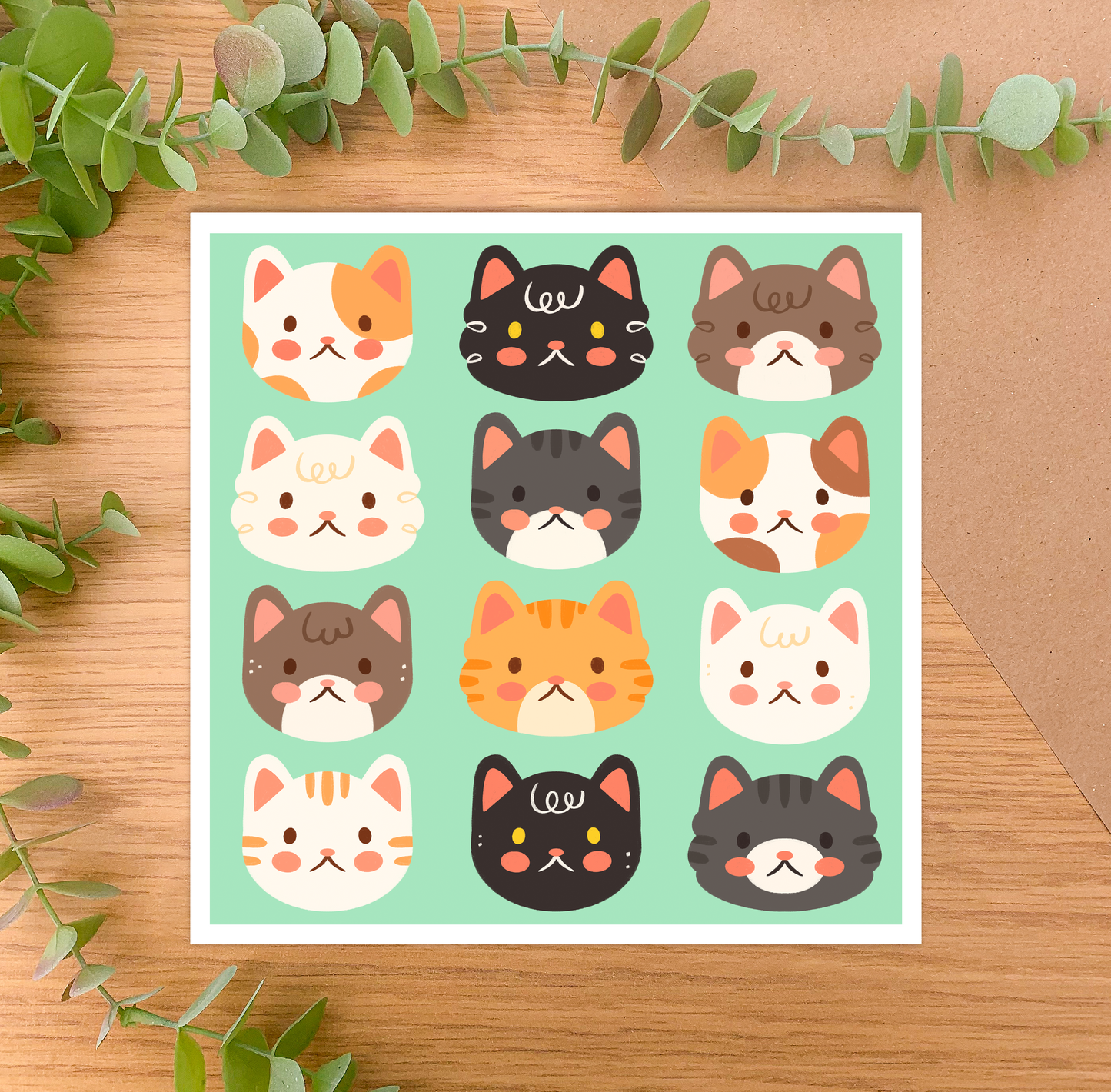 Cute Cats - Square Art Print