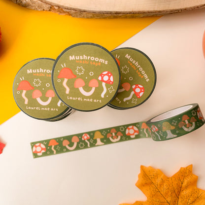 Autumn Mushrooms - Washi Tape