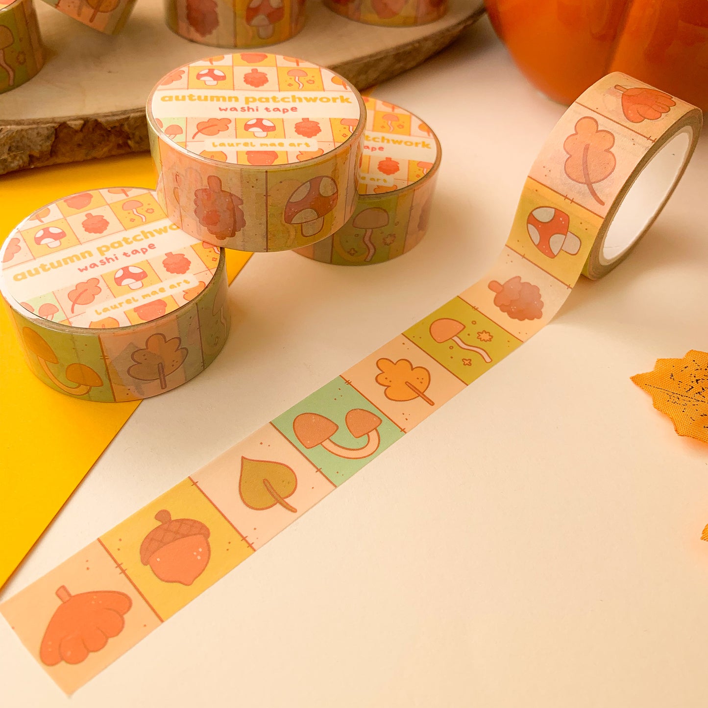 Autumn Patchwork - Chunky Washi Tape