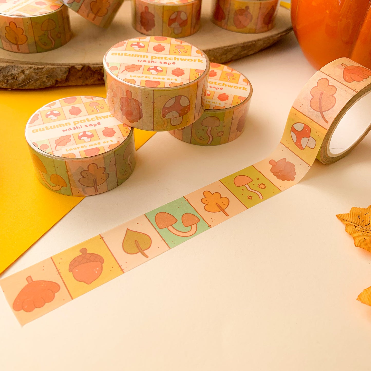 Autumn Patchwork - Chunky Washi Tape