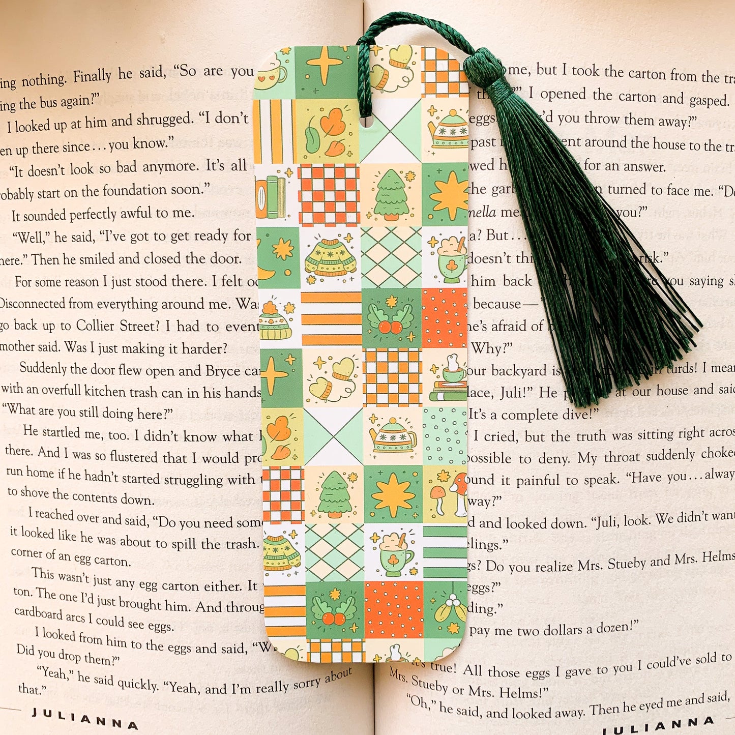 Winter Patchwork - Bookmark