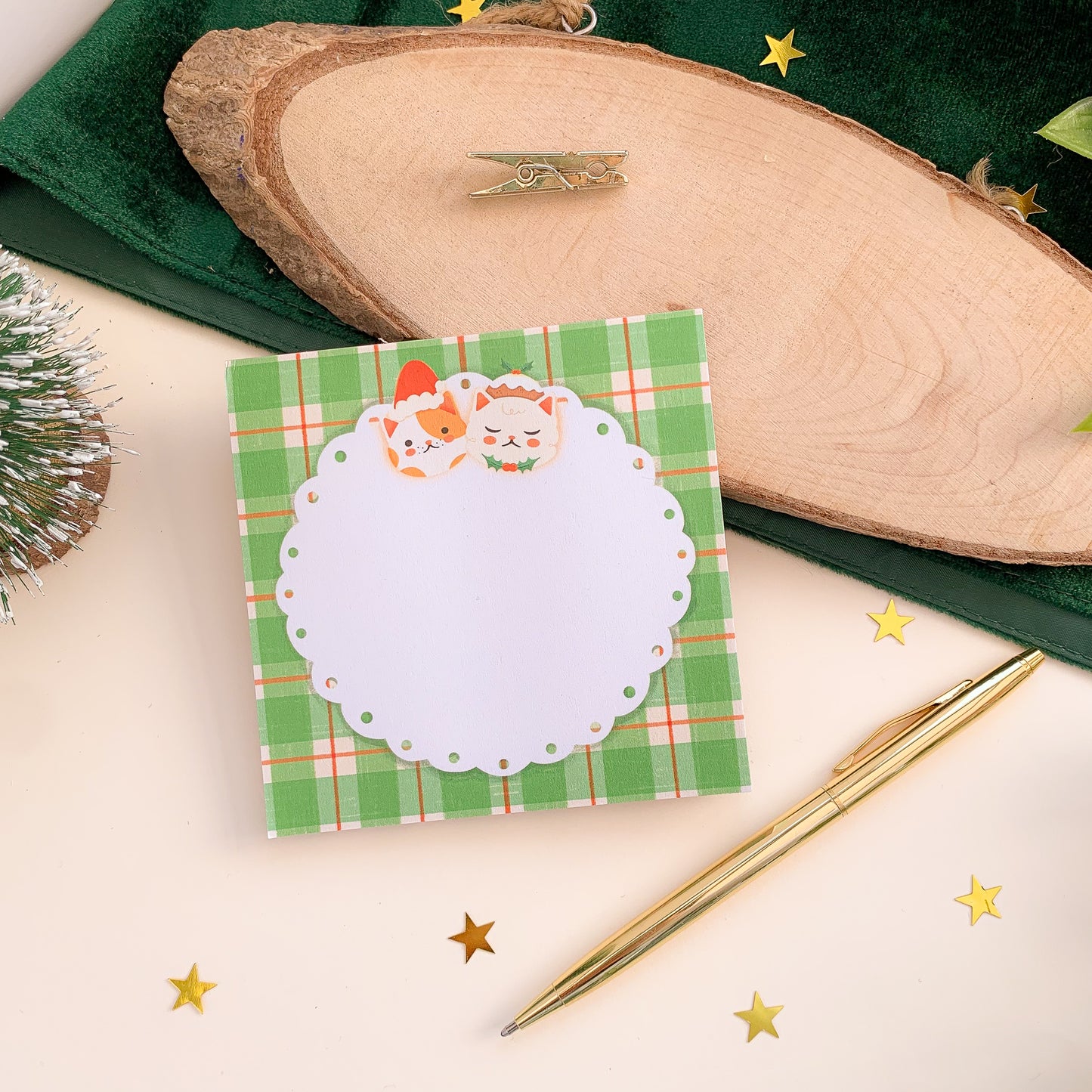 Festive Crème & Brûlée Memo Pad