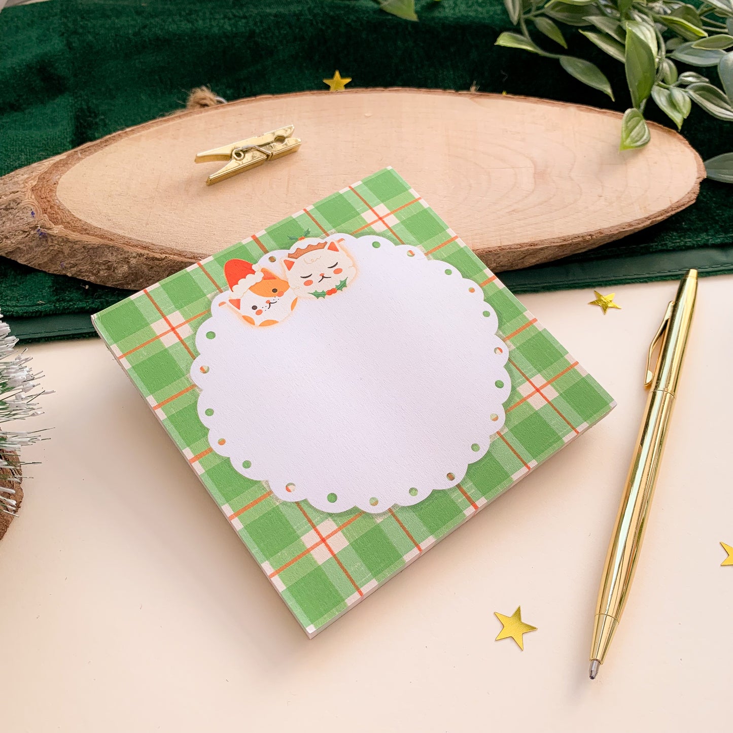 Festive Crème & Brûlée Memo Pad