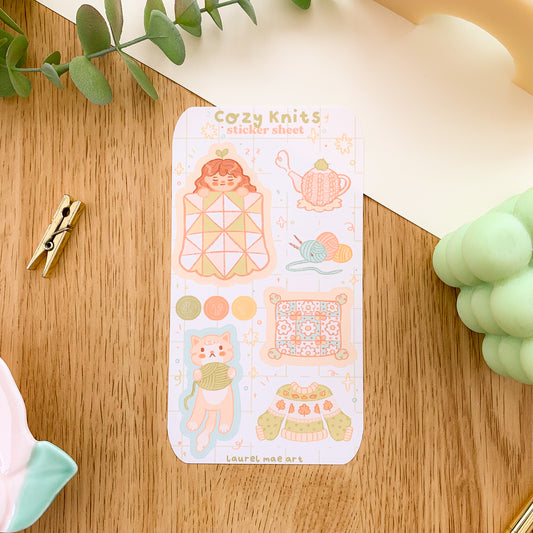 Cozy Knits - Mini Sticker Sheet