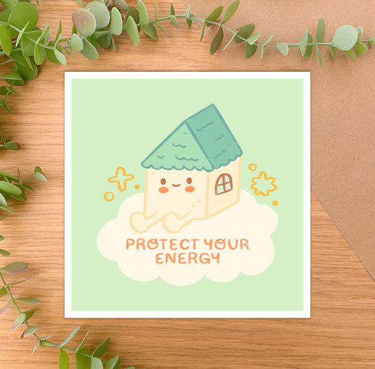 Protect Your Energy - Square Art Print