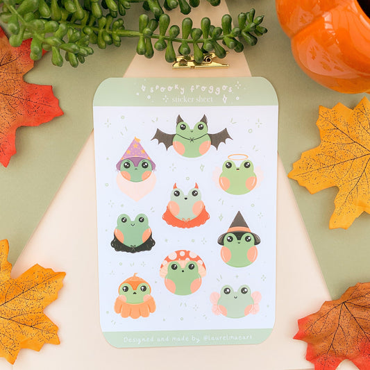 Spooky Froggos - Sticker Sheet