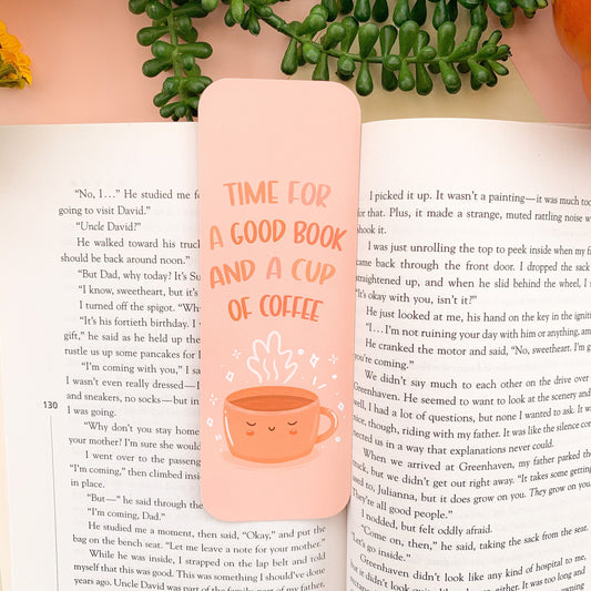 Time for a Good Book and a Cup of Coffee Bookmark