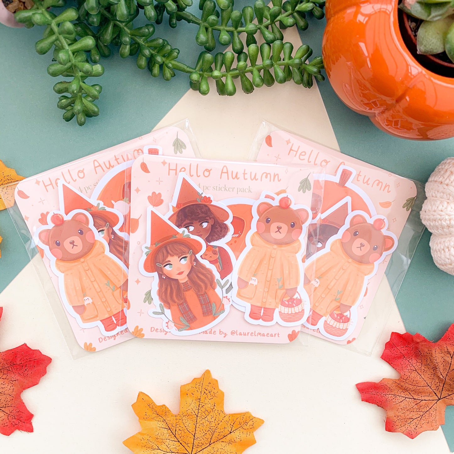 Hello Autumn Sticker Pack (4pcs)