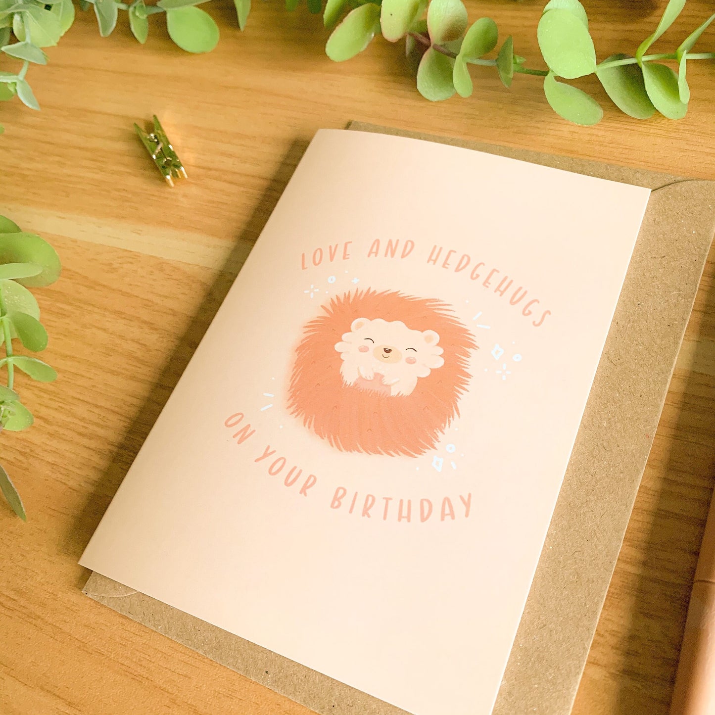 Love and Hedgehugs! - Cute Illustrated Greetings Card