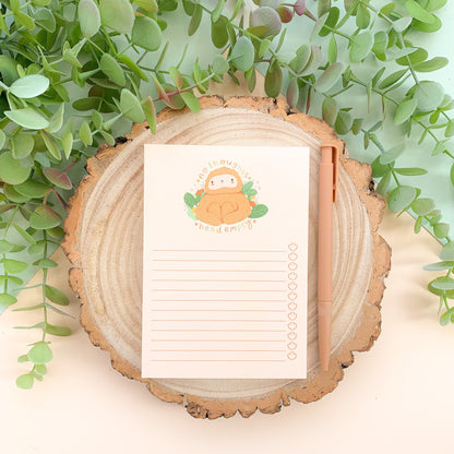 'No Thoughts, Head Empty' A6 Sloth Listpad