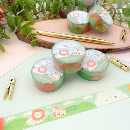 Flower Cats - Chunky Washi Tape