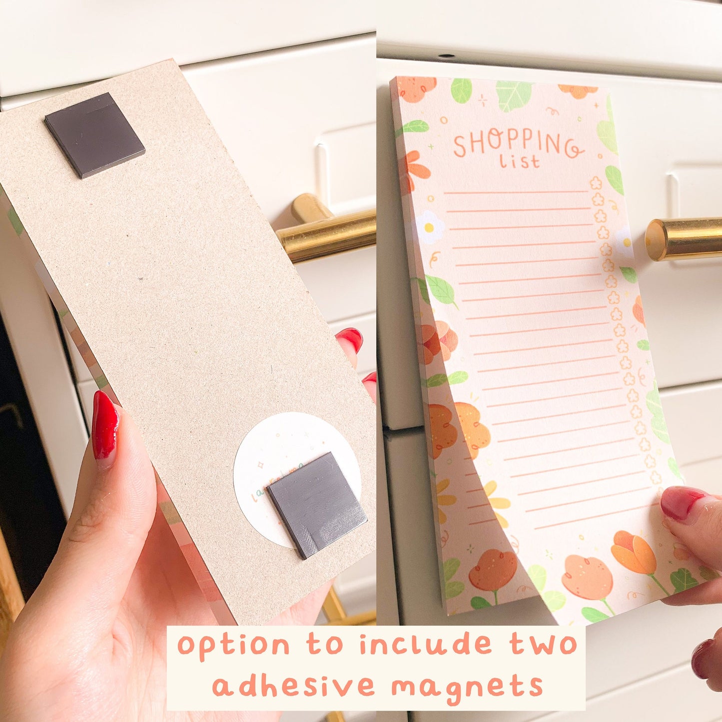 Floral Shopping List Notepad