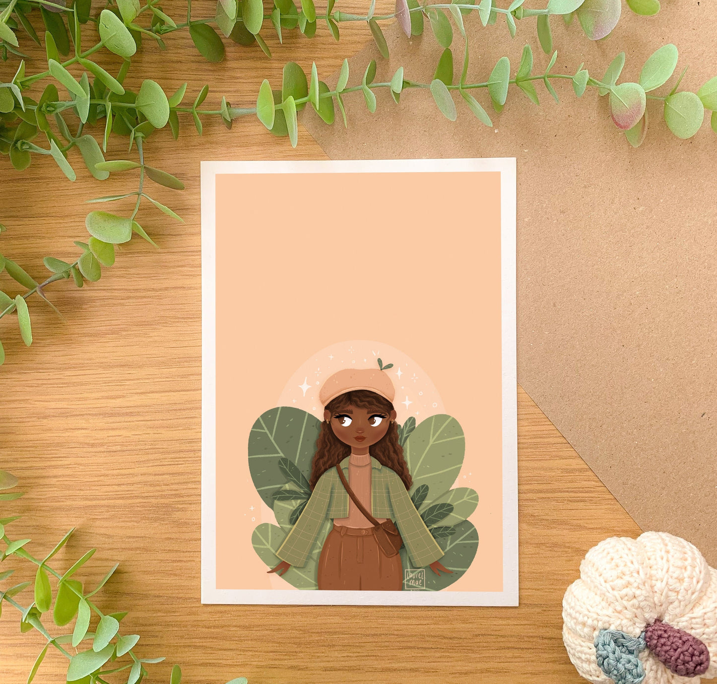 Leafy Girl- Art Print