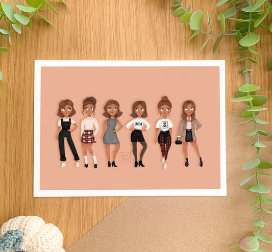 Rachel Green Outfits - Art Print