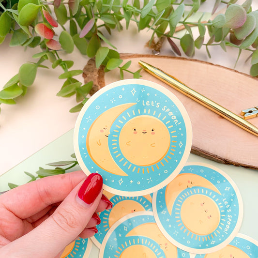 Let’s Spoon Sun & Moon Glossy Sticker