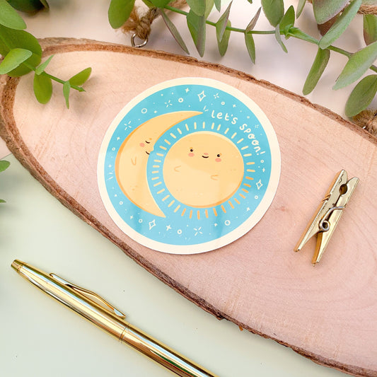 Let’s Spoon Sun & Moon Glossy Sticker