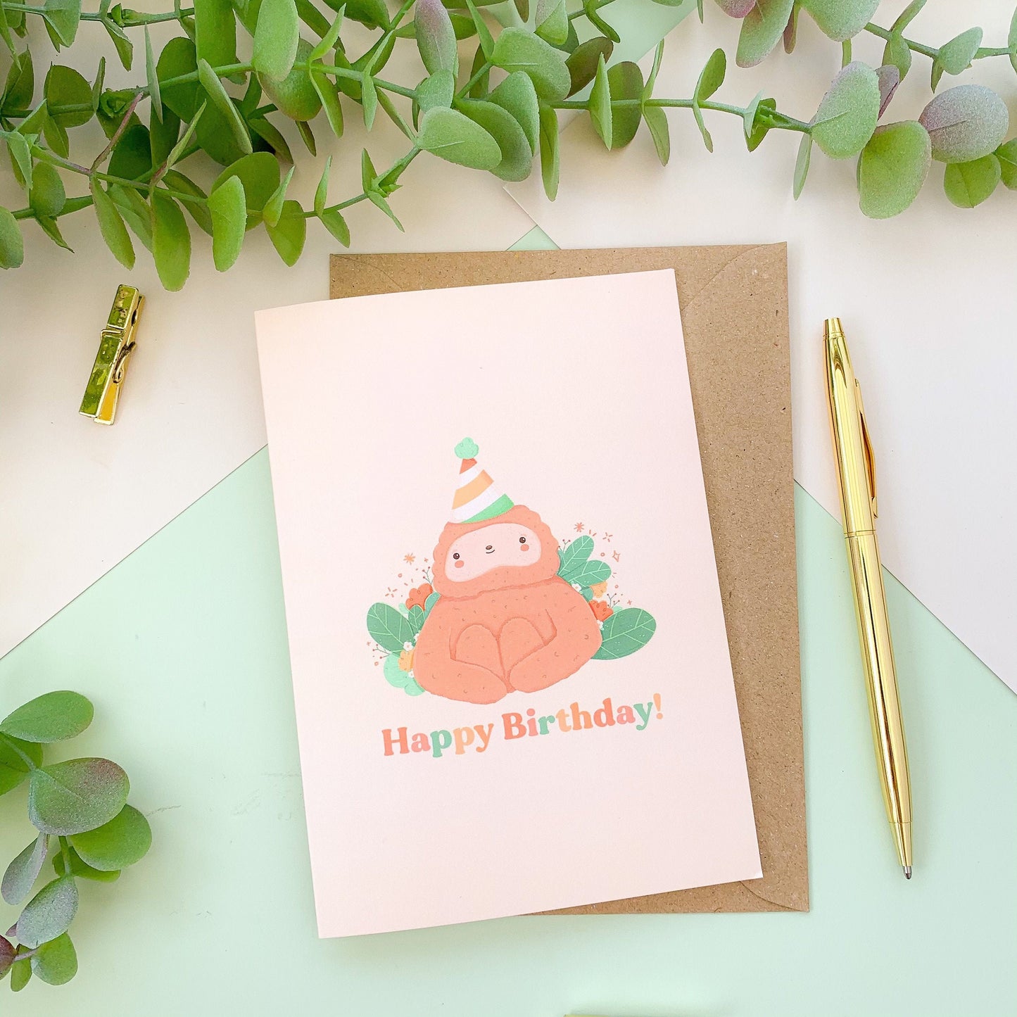 Birthday Sloth - Cute Illustrated Greetings Card