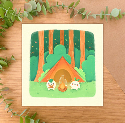 Happy Campers - Square Art Print