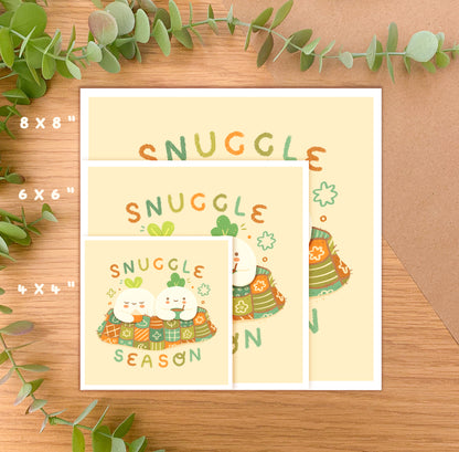 Snuggle Season - Square Art Print